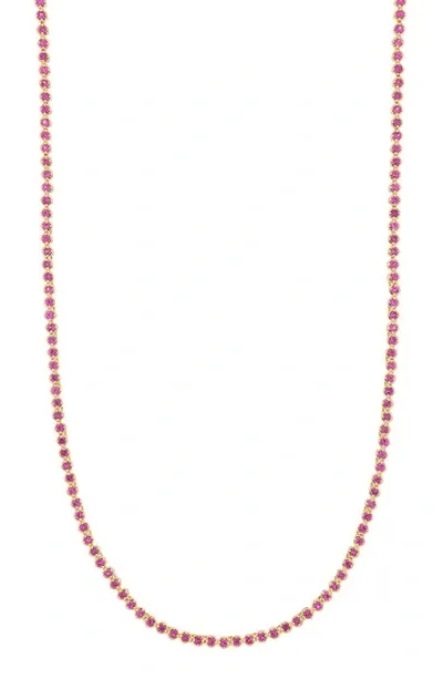 Bony Levy El Mar Ruby Tennis Necklace In 18k Yellow Gold