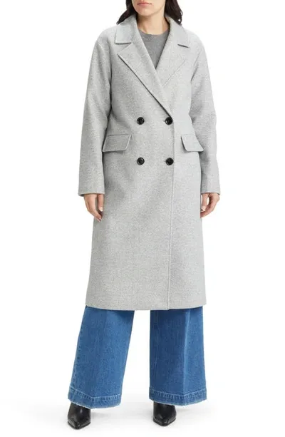 Sam Edelman Double Breasted Trench Coat In Grey Twill