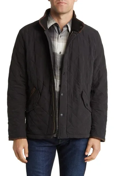 Barbour Bowden Quilted Nylon Jacket In Black