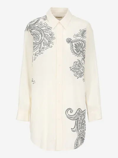 Etro Paisley-print Shirt In White