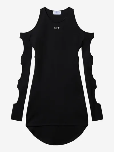 Off-white Cut-out Mini Dress In Black