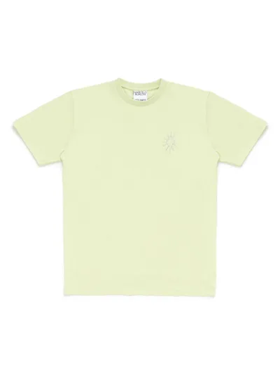 Marcelo Burlon County Of Milan Eclipse Logo-embroidered T-shirt In Yellow