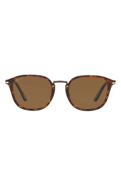 Persol 53mm Polarized Phantos Sunglasses In Tortoise/brown Polarized Solid