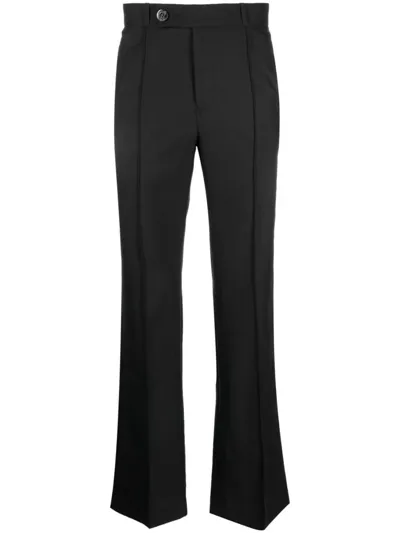 Ernest W Baker Off-centre Straight-leg Trousers In Black