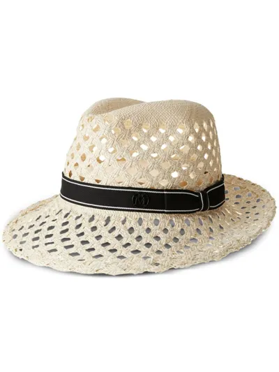 Maison Michel Eric Fedora Hat In Neutrals