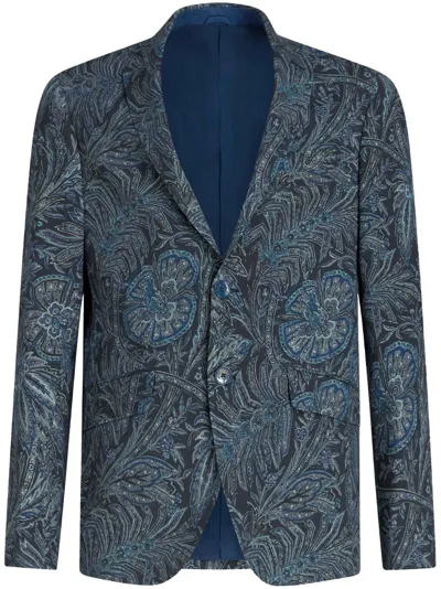 Etro Jacket In Blue