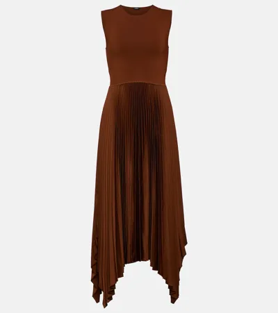 Joseph Dera Pleated Midi Dress In Black