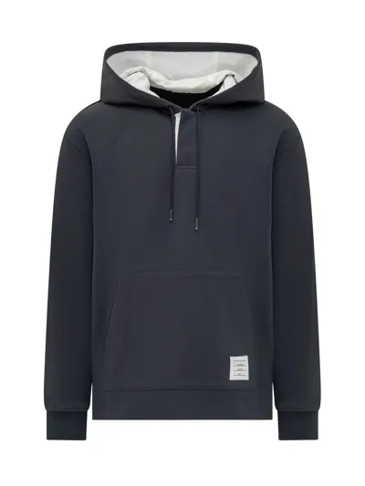 Thom Browne Hoodie In Blue