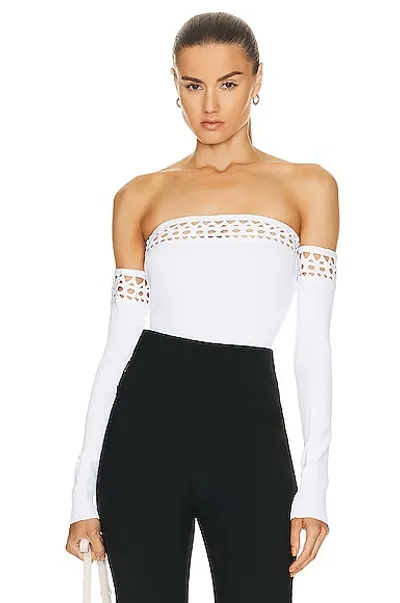 Alaïa Vienne Bodysuit In Blanc