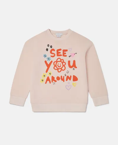 Stella Mccartney 'see You Around' Slogan Sweatshirt In Pink