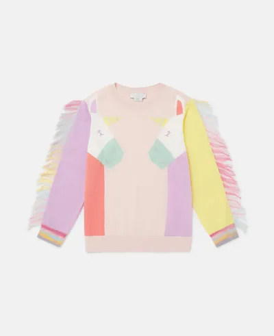 Stella Mccartney Kids' Rainbow Unicorn Sweatshirt In Multicolour