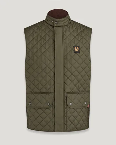 Belstaff Icon Gilet In Faded Olive