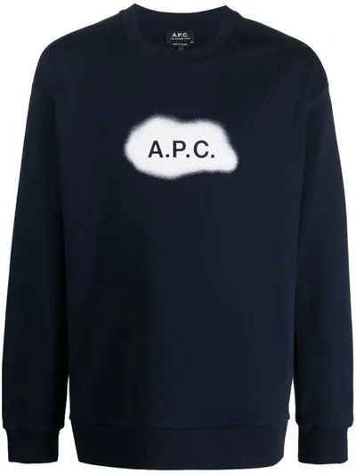 Apc Sweatshirt A.p.c. Herren Farbe Blau In Blue