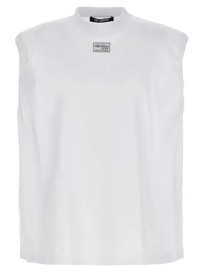 Raf Simons Logo-patch Sleeveless Top In White