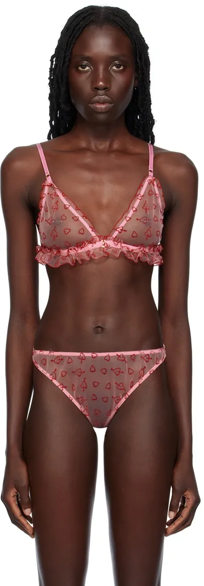 Le Petit Trou Pink Coeur Bra