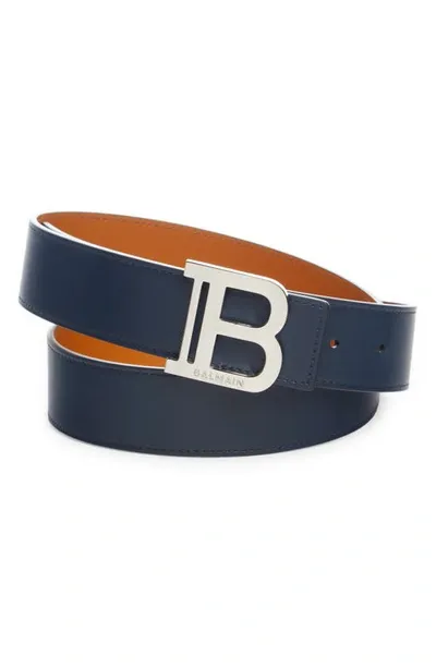 Balmain Logo-buckle Leather Belt In Multicolor