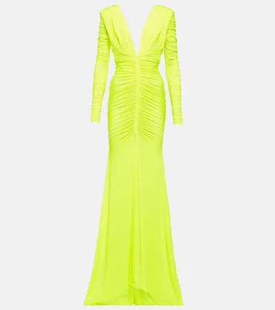 Alex Perry Robe Aus Satin In Yellow