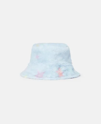 Stella Mccartney Kids' Star Print Bucket Hat In Black