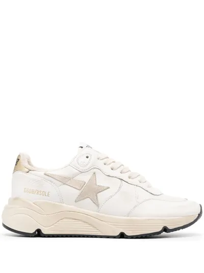 Golden Goose Logo-print Leather Sneakers In White