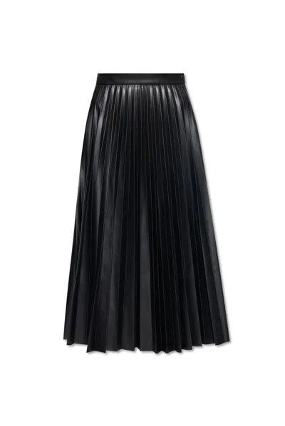 Mm6 Maison Margiela Pleated Skirt In Black