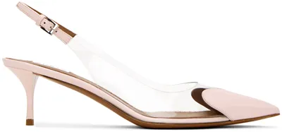 Alaïa Heart Slingback Pumps In Light Pink