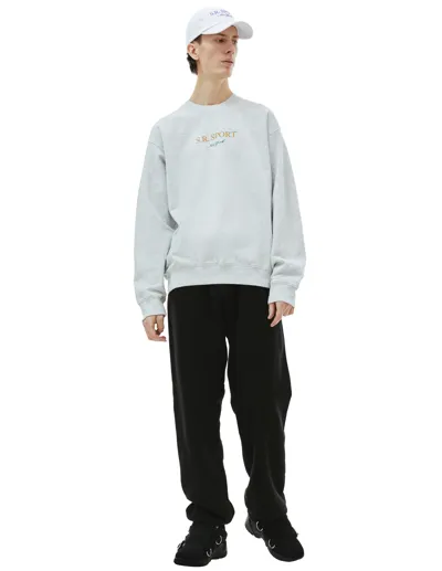 Sporty And Rich Wimbledon Logo-print Sweatshirt In Grey