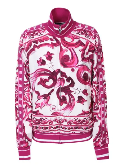 Dolce & Gabbana Majolica Printed Zip In Multi