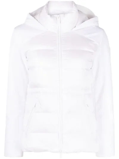 Woolrich Quilted Hooded Jacket In Weiss