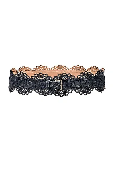 Alaïa Bustier Denim Belt In Blue