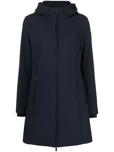 Woolrich Hooded Parka Coat In Blau