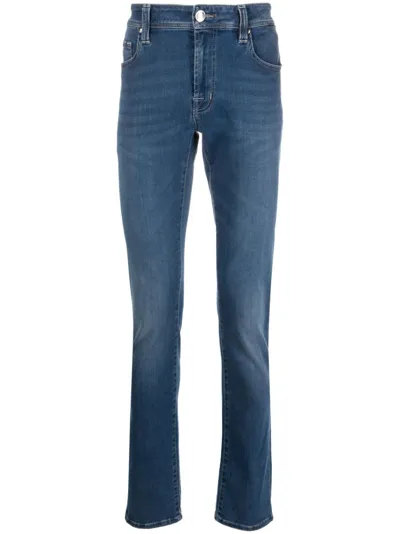 Sartoria Tramarossa Low-rise Straight-leg Jeans In Blue