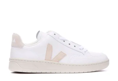 Veja V-12 Leather Sneakers In White