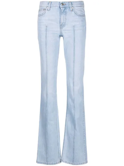 Filippa K Pintuck Flared Denim Jeans In Blue