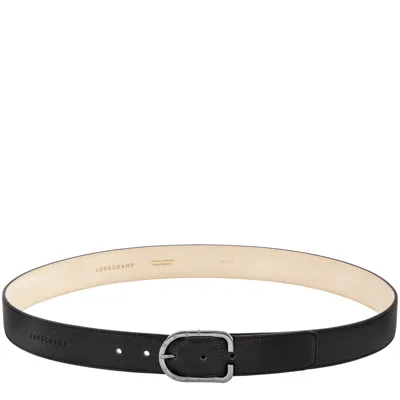 Longchamp Ceinture Homme Le Foulonné In Black