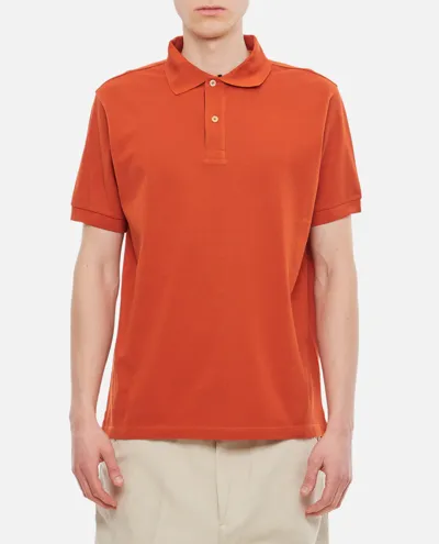 Paul Smith Cotton Polo Shirt In Orange