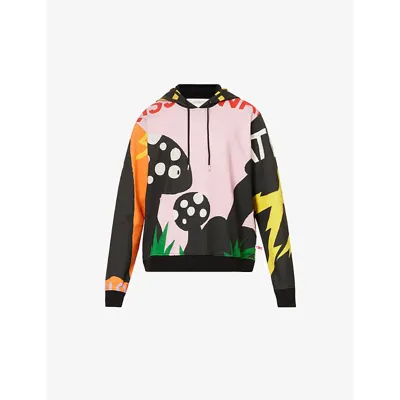 Walter Van Beirendonck Banner Hooded Sweatshirt In Pink