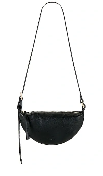 Allsaints Half Moon Crossbody In Black