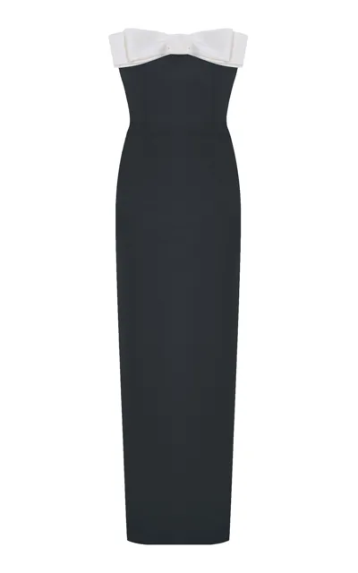 The New Arrivals Ilkyaz Ozel Eléa Bow-detailed Strapless Dress In Black