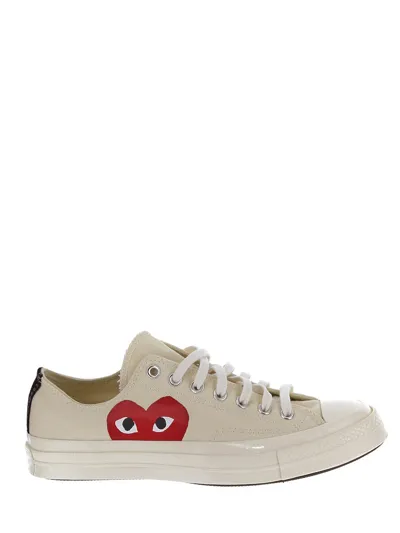 Comme Des Garçons Play Chuck 70 Cdg Ox Sneakers In Cream