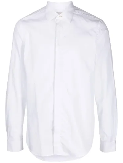 Paul Smith Long-sleeve Cotton Shirt In White