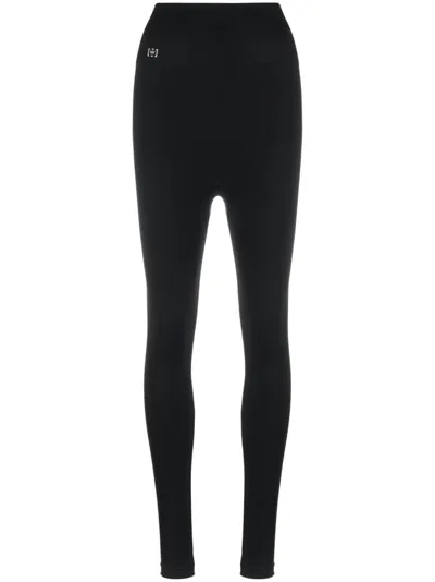 Wolford Gathered Stretch-jersey Leggings In Black