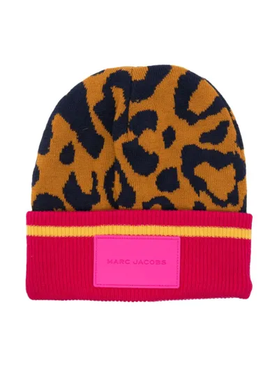 Marc Jacobs Kids' Colour-block Knitted Beanie In Multicolor