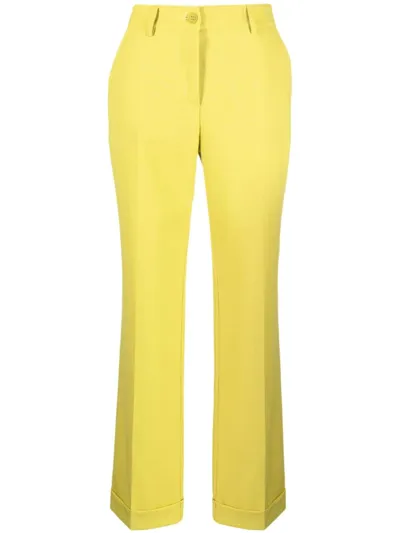 P.a.r.o.s.h Straight-leg Cropped Trousers In Green