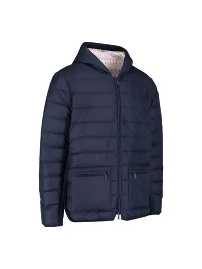 Thom Browne 4-bar Down Jacket In Grey