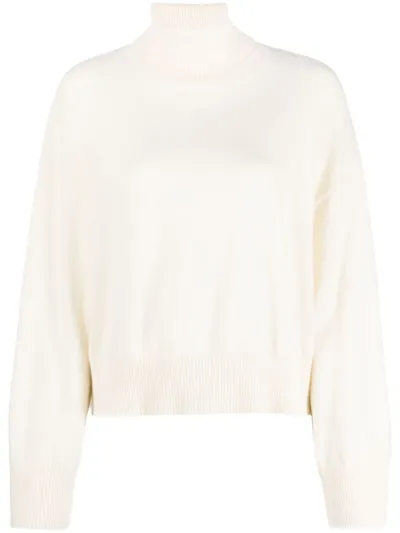 P.a.r.o.s.h Roll-neck Cashmere Sweatshirt In White