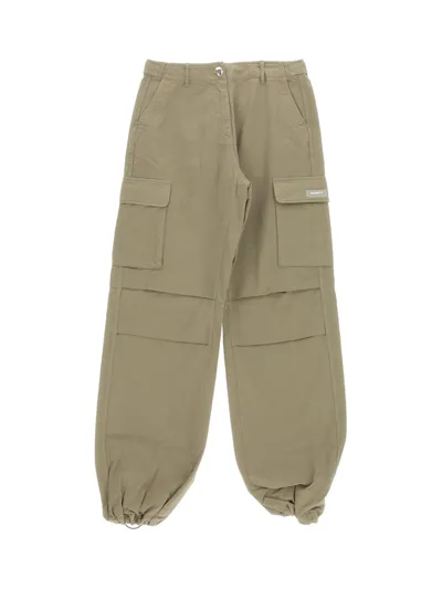 Coperni Logo Patch Cargo Pants In Green