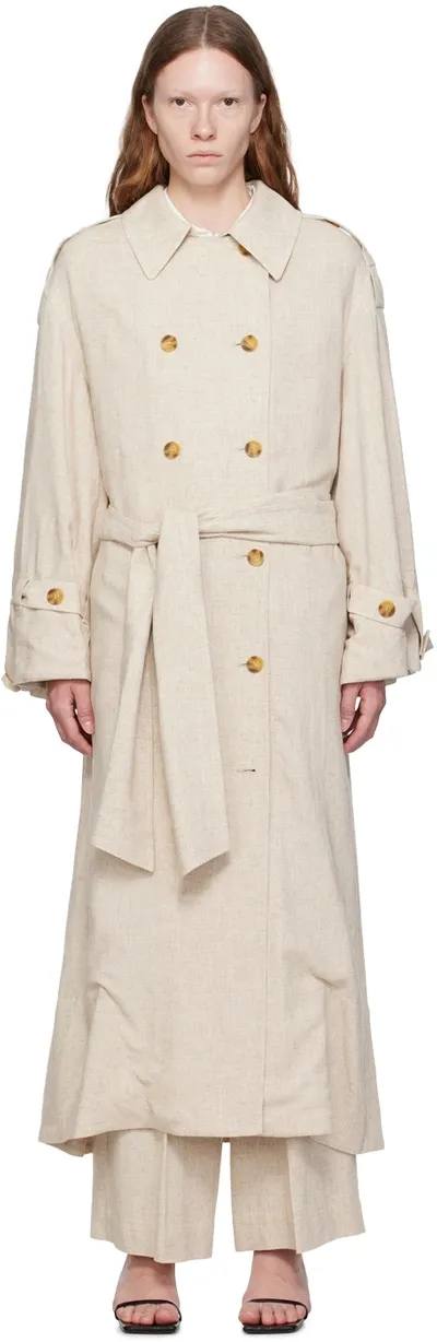 By Malene Birger Beige Alanise Trench Coat In Neutrals