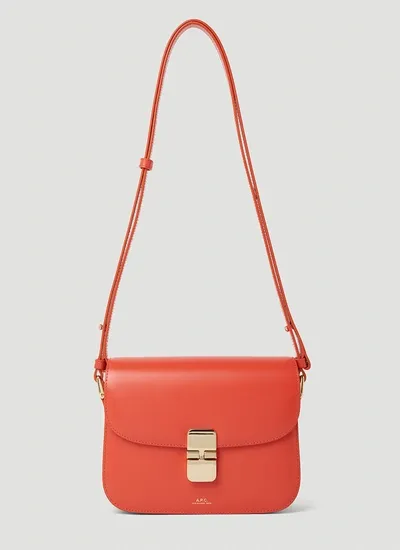 Apc Grace Mini Shoulder Bag In Orange