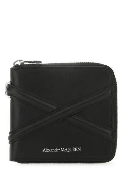 Alexander Mcqueen Black Leather Wallet