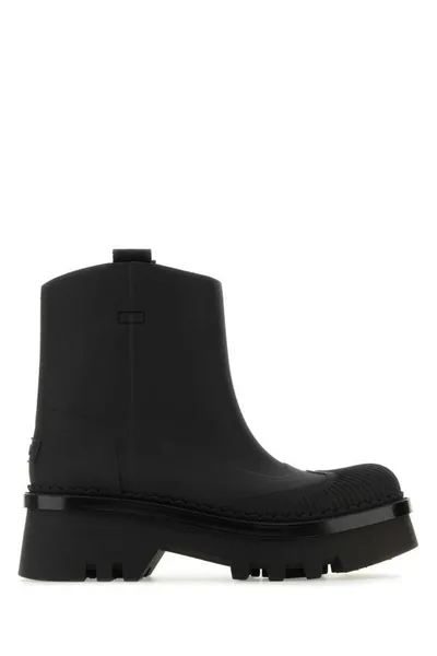 Chloé Chloe Woman Black Rubber Raina Ankle Boots